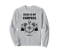 Jesus is My Compass - Proverbs 3:6 Christian Faith Camping Felpa