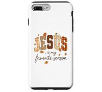 Jesus Is My Favorite Season Fall Christian Leopard Plaid Custodia per iPhone 7 Plus/8 Plus