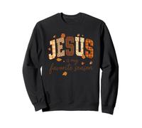 Jesus Is My Favorite Season Fall Christian Leopard Plaid Felpa