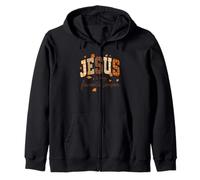 Jesus Is My Favorite Season Fall Christian Leopard Plaid Felpa con Cappuccio