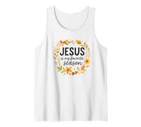 Jesus Is My Favorite Season Fall Wreath Watercolor Canotta