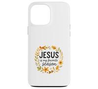 Jesus Is My Favorite Season Fall Wreath Watercolor Custodia per iPhone 13 Pro Max