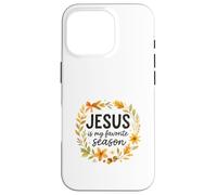 Jesus Is My Favorite Season Fall Wreath Watercolor Custodia per iPhone 16 Pro