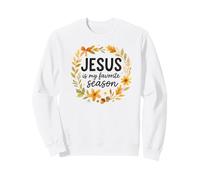 Jesus Is My Favorite Season Fall Wreath Watercolor Felpa