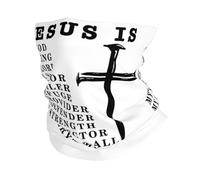Jesus Is My God My King My Lord Christianty Black Donna Uomo Collo Ghetta Leggero Fascia Collo Elastico Scaldacollo per Escursionismo Ciclismo Running Invernale