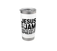 Jesus Is My Jam And I'm Here To Spread It Bicchiere termico in acciaio inox doppia parete