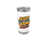 Jesus Is My Jam And I'm Here To Spread It Bicchiere termico in acciaio inox doppia parete
