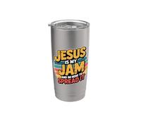 Jesus Is My Jam And I'm Here To Spread It Bicchiere termico in acciaio inox doppia parete