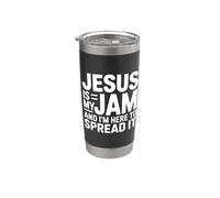 Jesus Is My Jam And I'm Here To Spread It Bicchiere termico in acciaio inox doppia parete