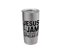 Jesus Is My Jam And I'm Here To Spread It Bicchiere termico in acciaio inox doppia parete