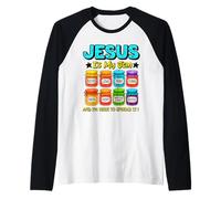 Jesus Is My Jam and I'm Here To Spread It Christian Faith Maglia con Maniche Raglan