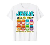 Jesus Is My Jam and I'm Here To Spread It Christian Faith Maglietta