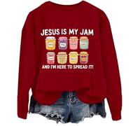 Jesus Is My Jam And I'm Here To Spread It Swewatshirt Funny Jesus Jam Graphic Sweatshirts, Porpora, XXL