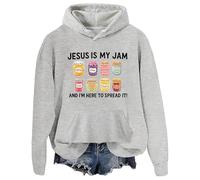 Jesus Is My Jam And I'm Here To Spread It SwewatSweatshirt Funny Jesus Jam Graphic Hoodies, Grigio, M