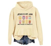 Jesus Is My Jam And I'm Here To Spread It SwewatSweatshirt Funny Jesus Jam Graphic Hoodies, Khika, S