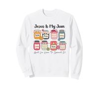 Jesus Is My Jam Faith Pray Blessed Hope Love Christian Citazione Felpa