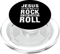 Jesus Is My Rock And This is How I Roll Bibbia Verse Easter PopSockets PopGrip per MagSafe