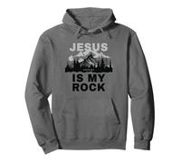 Jesus is My Rock - Psalm 62:6 Christian Faith Bible Verse Felpa con Cappuccio