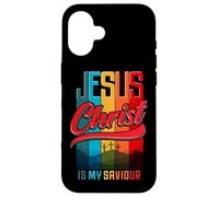 Jesus is my Savior King Christian Verse For Men Women Custodia per iPhone 16