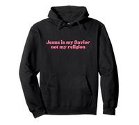 Jesus Is My Savior Not My Religion, Christian Faith Worship Felpa con Cappuccio