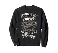 Jesus Is My Savior Pilates Is My Therapy Felpa