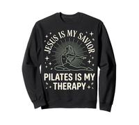 Jesus Is My Savior Pilates Is My Therapy Felpa