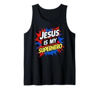 Jesus Is My Superhero Christian God Religious Comic Kids Boy Canotta