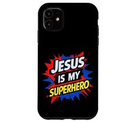 Jesus Is My Superhero Christian God Religious Comic Kids Boy Custodia per iPhone 11