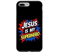 Jesus Is My Superhero Christian God Religious Comic Kids Boy Custodia per iPhone 7 Plus/8 Plus