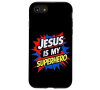 Jesus Is My Superhero Christian God Religious Comic Kids Boy Custodia per iPhone SE (2020) / 7/8