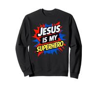 Jesus Is My Superhero Christian God Religious Comic Kids Boy Felpa
