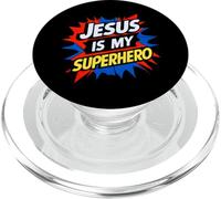 Jesus Is My Superhero Christian God Religious Comic Kids Boy PopSockets PopGrip per MagSafe