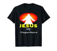 Jesus is my Superhero. Christian T-shirt. Regalo Fan Gesù Maglietta