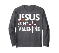 Jesus Is My Valentine Christian V Day Love Divertente Single Fun Maglia a Manica