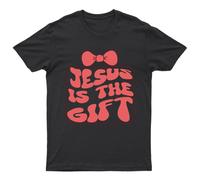 Jesus Is The Gift T-Shirt Unisex Retrò Divertente Donna Vintage Uomo...