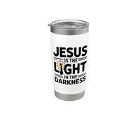 Jesus Is The Light In The Darkness Bicchiere termico in acciaio inox doppia parete