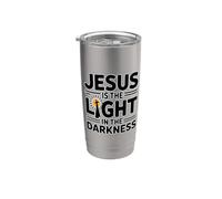 Jesus Is The Light In The Darkness Bicchiere termico in acciaio inox doppia parete
