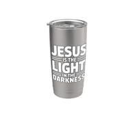 Jesus Is The Light In The Darkness Bicchiere termico in acciaio inox doppia parete