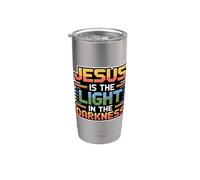 Jesus Is The Light In The Darkness Bicchiere termico in acciaio inox doppia parete