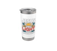 Jesus Is The Light In The Darkness Bicchiere termico in acciaio inox doppia parete