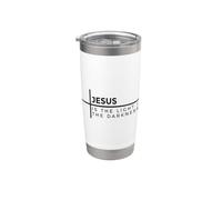 Jesus Is The Light In The Darkness Bicchiere termico in acciaio inox doppia parete