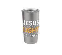 Jesus Is The Light In The Darkness Bicchiere termico in acciaio inox doppia parete