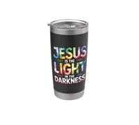 Jesus Is The Light In The Darkness Bicchiere termico in acciaio inox doppia parete
