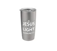 Jesus Is The Light In The Darkness Bicchiere termico in acciaio inox doppia parete