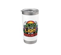 Jesus Is The Light In The Darkness Bicchiere termico in acciaio inox doppia parete