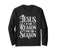 Jesus is The Reason Christian Christmas Time Design Maglia a Manica