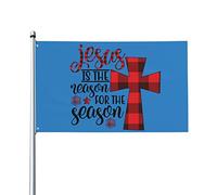 Jesus Is The Reason For the Christmas Season Flag 3x5 Ft One Side Outdoor Farmhouse Yard Sign Bandiera decorativa da giardino con occhielli in ottone