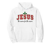 Jesus is The Reason for The Season Christmas Christian Quote Felpa con Cappuccio