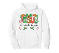 Jesus is The Reason for The Season Christmas Christian Theme Felpa con Cappuccio