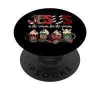 Jesus Is The Reason For The Season For Christmas Christian PopSockets PopGrip Adesivo